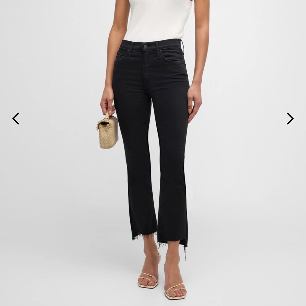 MOTHER The Insider Crop Step Fray in Not Guilty Denim Jeans Size 27